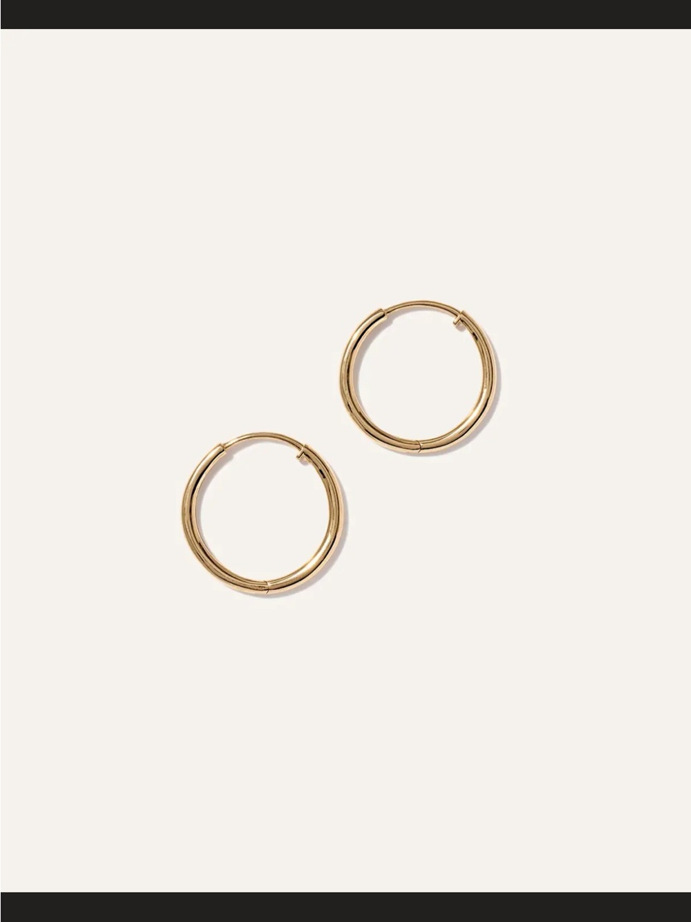 Quince 14K Gold Classic Hoops 12mm - Picture 3 of 8